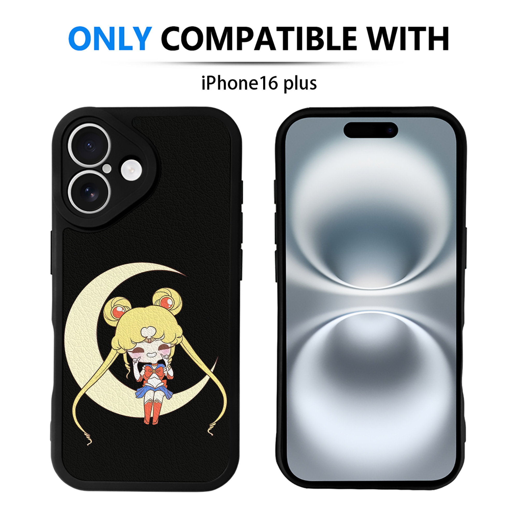 （画像用） 美少女戦士セーラームーン 月野 うさぎ つきの うさぎ Sailor Moon Tsukino Usagi 【iPhone 16シリーズ対応】シリコンスマホケース（レザー調） 材質：シリコン